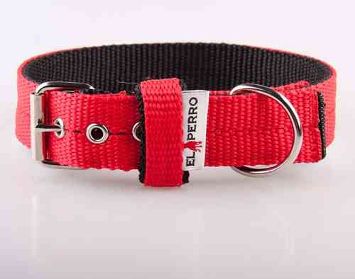 El Perro Halsband Rot 3cm