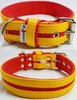 El Perro Halsband Strips Rot-Gelb